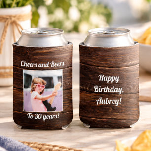 Porta-lata Foto Personalizada Divertida Legal Aniversário de