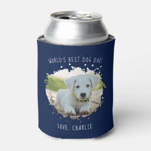 Porta-lata Foto personalizada divertida: o melhor Pai de cães