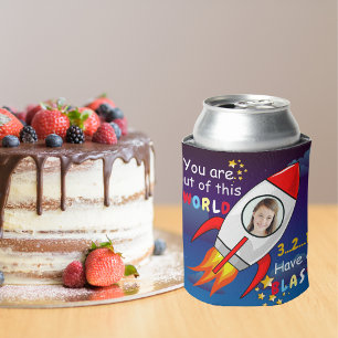 Porta-lata Foto personalizada do foguete astronauta 