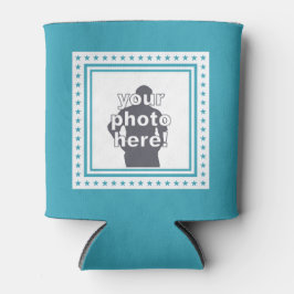 Porta-lata FOTO PERSONALIZADA, TEXTO E COR podem resfriar