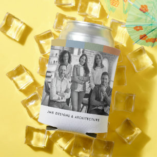 Porta-lata Foto Preta e Branca de Negócios Modernos