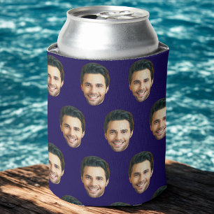 Porta-lata Foto Única de Imagem de Rosto Engraçado Personaliz