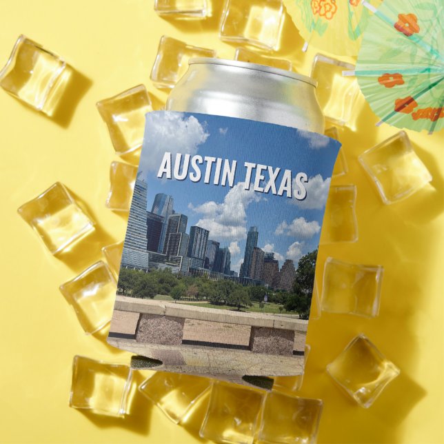 Porta-lata Fotografia Skyline na Cidade de Austin do Texas (Verão in situ)