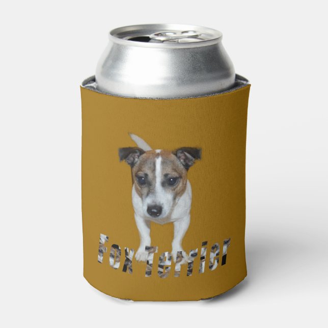 Porta-lata Fox Terrier E Fox Terrier Logo, (Can Front)