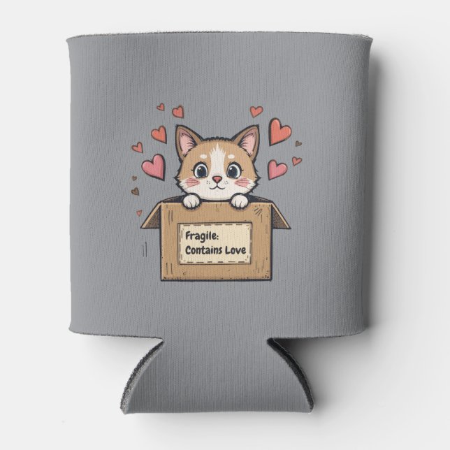 Porta-lata Fragile: Contains Love (Frente)