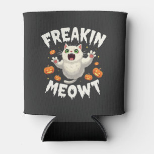 Porta-lata Freakin Meowt Spooky Halloween Pastel Ghost