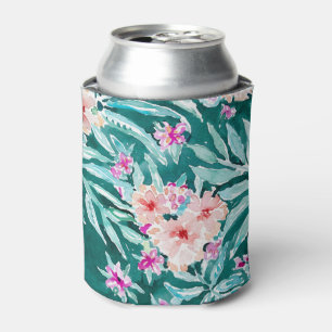 Porta-lata FRONDAS em floral havaiano da palma tropical de