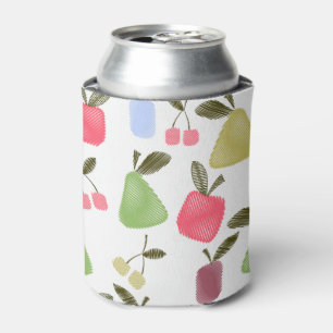 Porta-lata Frutas de cartoon sem costura maçãs peras