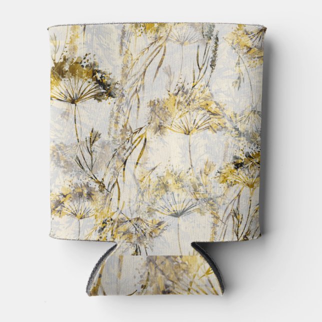 Porta-lata fundo aquarela abstrato: dandelion, juniper (Frente)