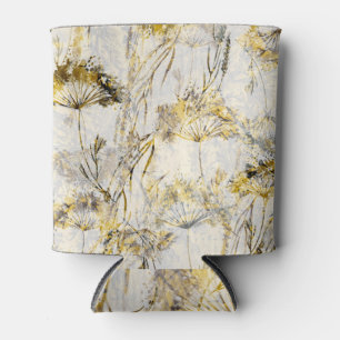 Porta-lata fundo aquarela abstrato: dandelion, juniper
