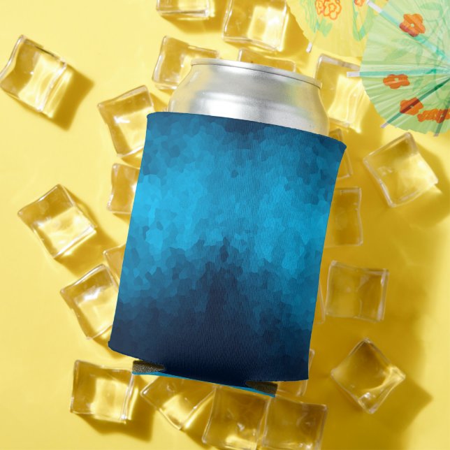 Porta-lata Fundo Azul Cristalizado por abstrato (Verão in situ)