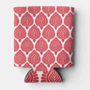 Porta-lata Fundo Branco Ornamental Vermelho Indiano