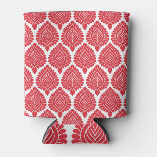 Porta-lata Fundo Branco Ornamental Vermelho Indiano