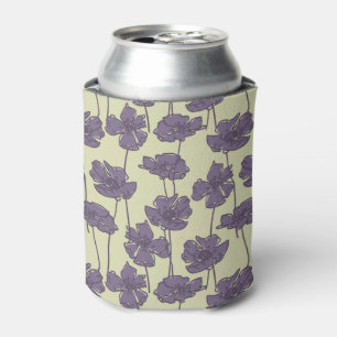 Porta-lata Fundo floral do teste padrão do vintage da arte