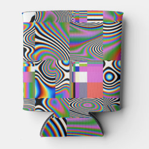 Porta-lata Fundo Geométrico Vibrant Digital Abstrato