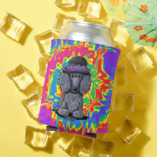 Porta-lata Funky Black Poodle