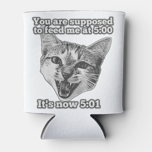 Porta-lata Funny cute cat meme for cat persons and cat owners (Frente)