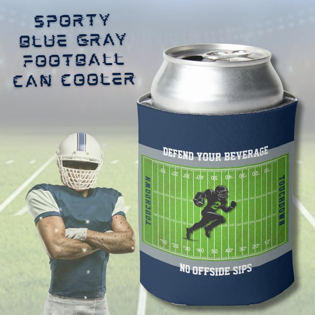 Porta-lata Funny Football Game Day Can Beverage Cooler (DEFEND YOUR BEVERAGE! 🍺 No Offside Sips allowed with this funny football can cooler)