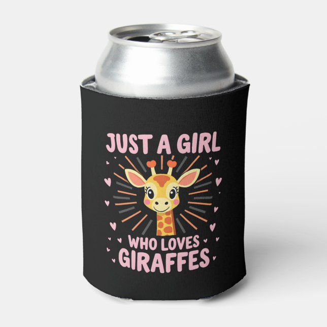 Porta-lata Funny Giraffe Design For Women Girls Safari Giraff (Can Front)