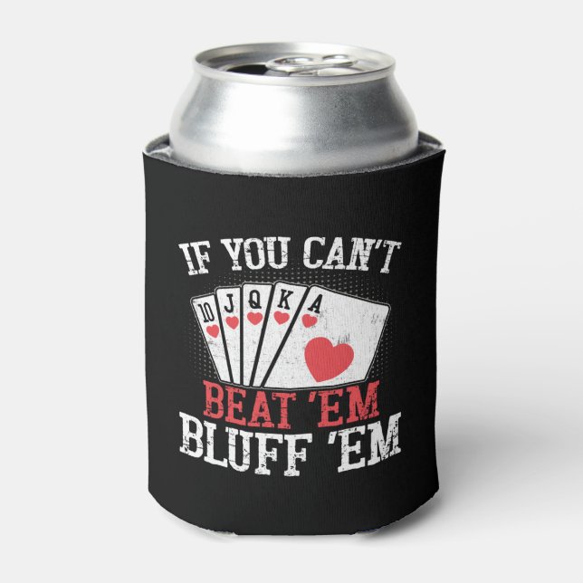 Porta-lata Funny poker word art  (Can Front)