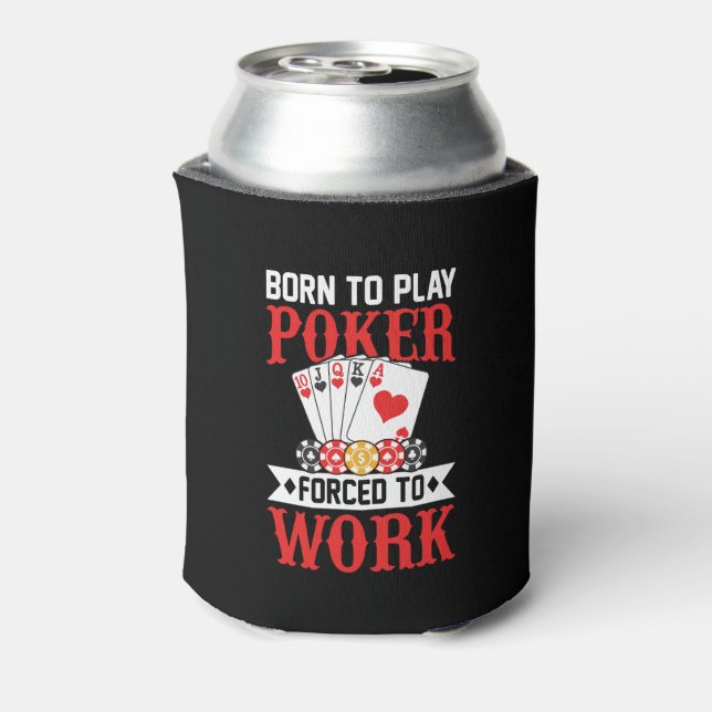 Porta-lata Funny poker word art  (Can Back)