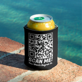Porta-lata Funny QR Scan Me! Funny Regret Joke 