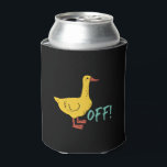 Porta-lata Funny Sarcastic Animal Pun e Humor Duck Off<br><div class="desc">Pato fora. Bela, sarcástica e engraçada mercadoria para aqueles que amam patos, cansados de toda a estupidez e absurdo que está acontecendo ao seu redor, querem amaldiçoar e jurar, mas precisam se importar com sua língua e ser educados. Esta mercadoria gráfica é um presente perfeito de Natal e aniversário para...</div>