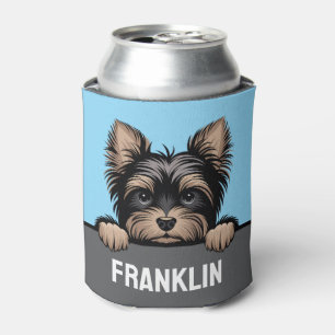 Porta-lata Funny Yorkie Cute Peeking Yorkshire Terrier Dog