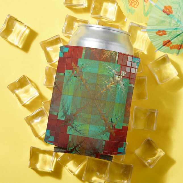 Porta-lata Fusão cromática vermelha e verde pode arrefecer (Verão in situ)