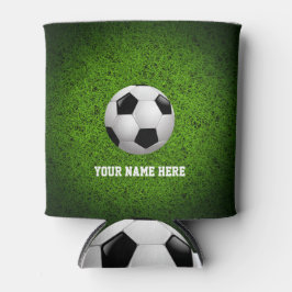 Porta-lata Futebol personalizável | Futebol com grama verde