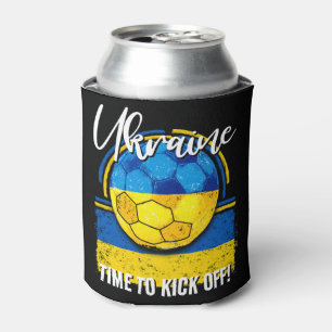 Porta-lata Futebol Ucrânia Flag, European Sports Fan