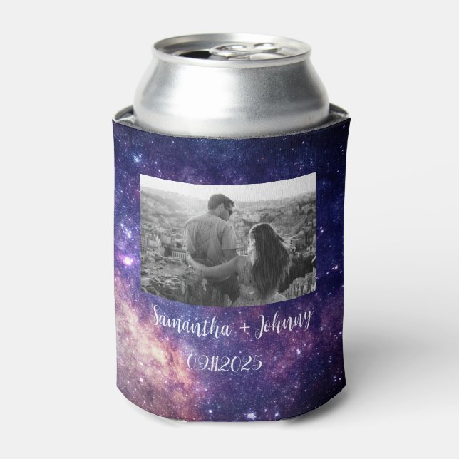 Porta-lata Galaxy Outter Space Starry Night Foto Casamento (Can Front)