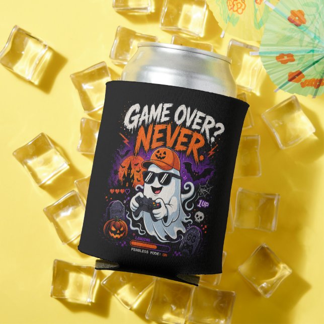 Porta-lata Game Over Nunca Divertido Fantasma de Halloween do (Verão in situ)