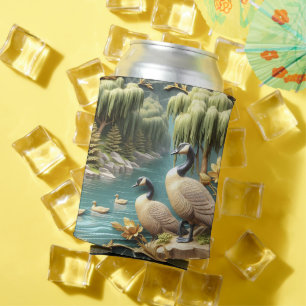 Porta-lata Gansos do Canadá em meio aos chorões