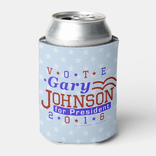 Porta-lata Gary Johnson Presidente das Eleições 2016 (Can Front)