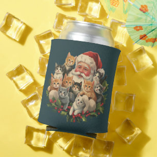 Porta-lata Gatinhos do Papai Noel Natal Retro 90s Gato Velho 