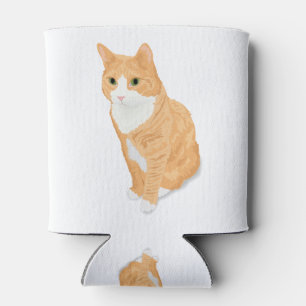 Porta-lata Gato de gato malhado alaranjado