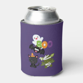 Porta-lata Gato de Halloween, Bat, Mamã e Fantasma