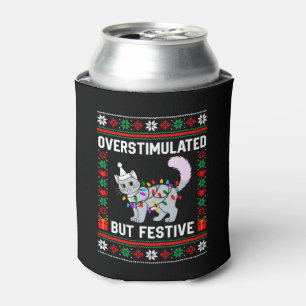 Porta-lata Gato de Natal Feio Supervitalizado Mas Festivo