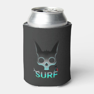 Porta-lata Gato do surf dos grafites do crânio