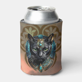Porta-lata Gato místico do Egito, preto como a noite,