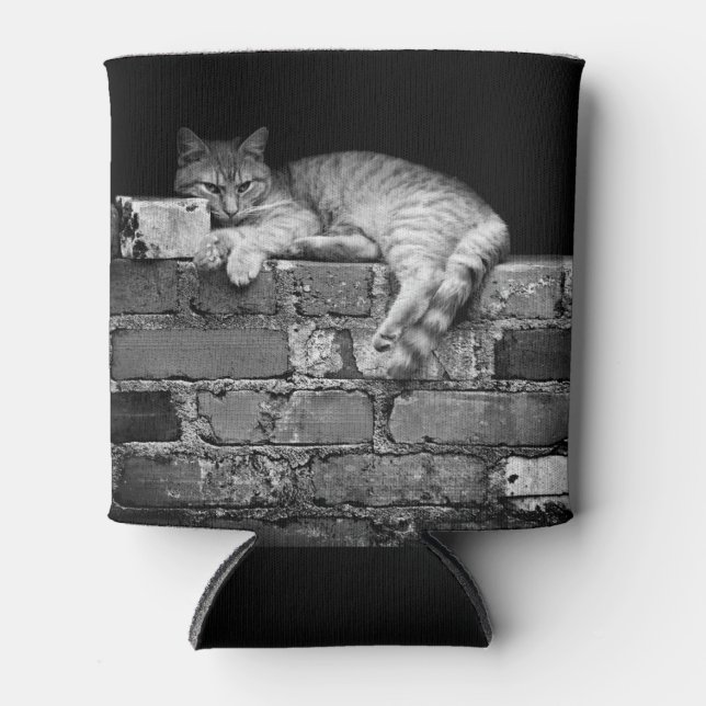 Porta-lata Gato na Parede Brick (Frente)