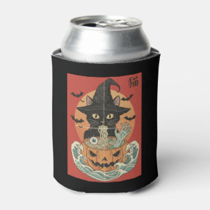 Porta-lata Gato negro come homens japoneses para o Dia das Br