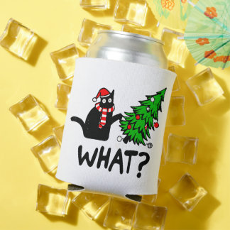 Porta-lata Gato Negro Engraçado Empurrando Pet De Árvore De N