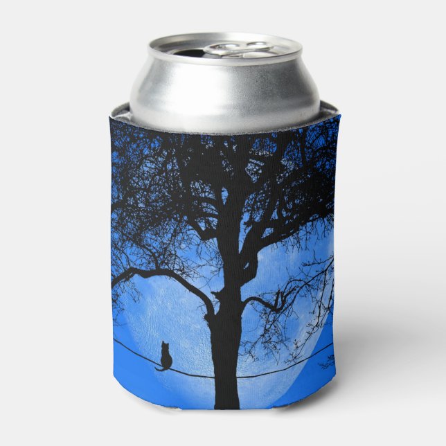 Porta-lata Gato numa Lua Azul Fio (Can Front)