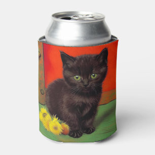 Porta-lata Gato Preto do Estilo Van Gogh