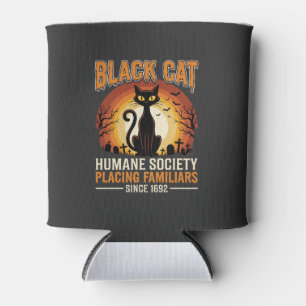 Porta-lata Gato Preto Halloween Familiar Antigo Cemitério Des