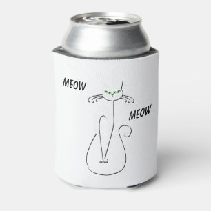 Porta-lata Gato Preto-Viciado Em Vaca-Vaca Curva Texto Person