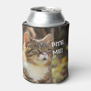 Porta-lata Gato Sassaz Engraçado com Atitude me morde