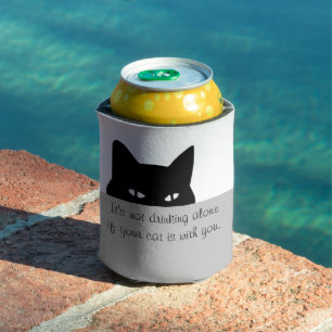 Porta-lata Gato Sneaky Não Bebendo Sozinho